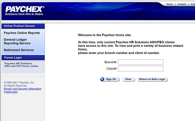 Paychex HR Solutions Forms